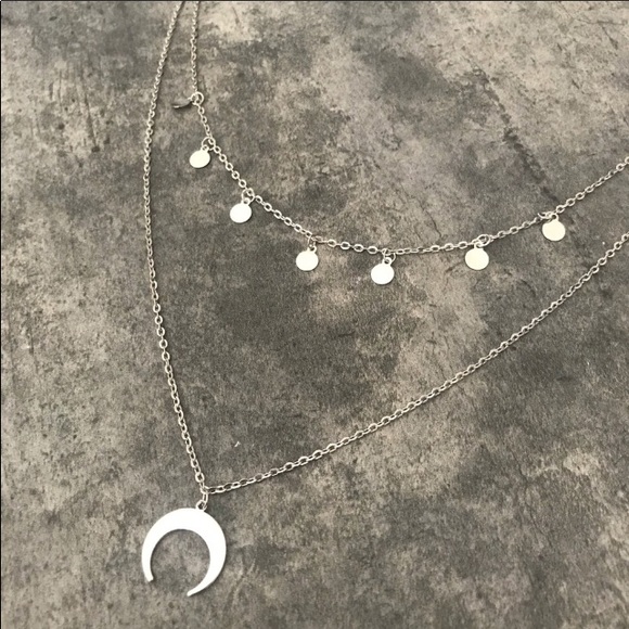 Layered Moon Necklace - Picture 5 of 5